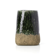 De Moss kegelvormige plantenpot - betongroen - L