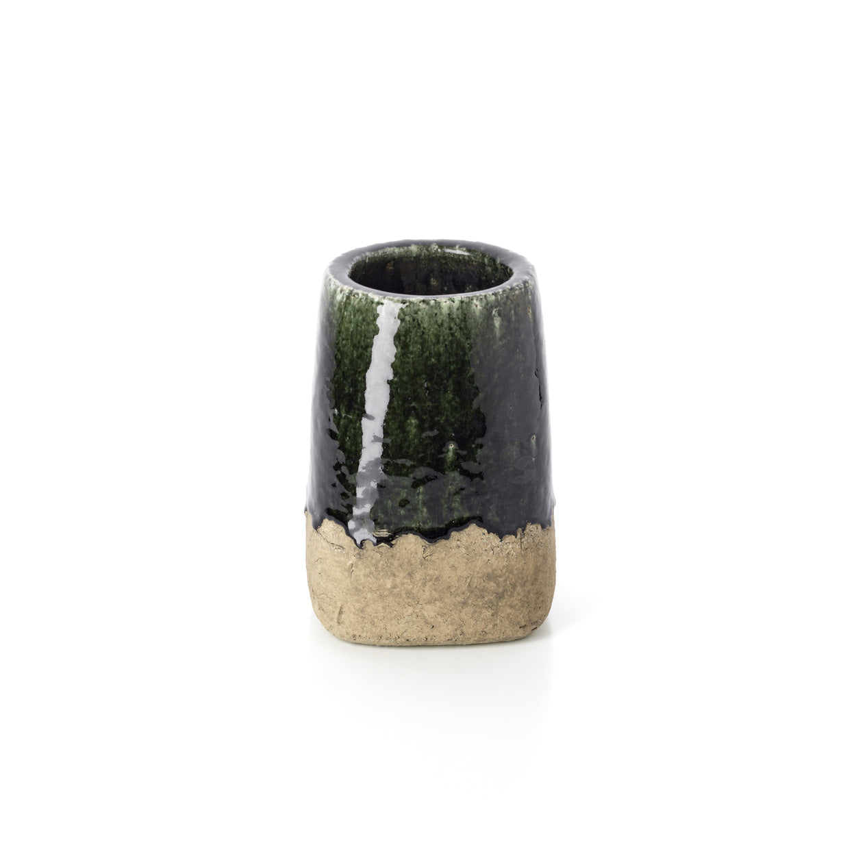 De Mos kegelvormige plantenpot - betongroen - M