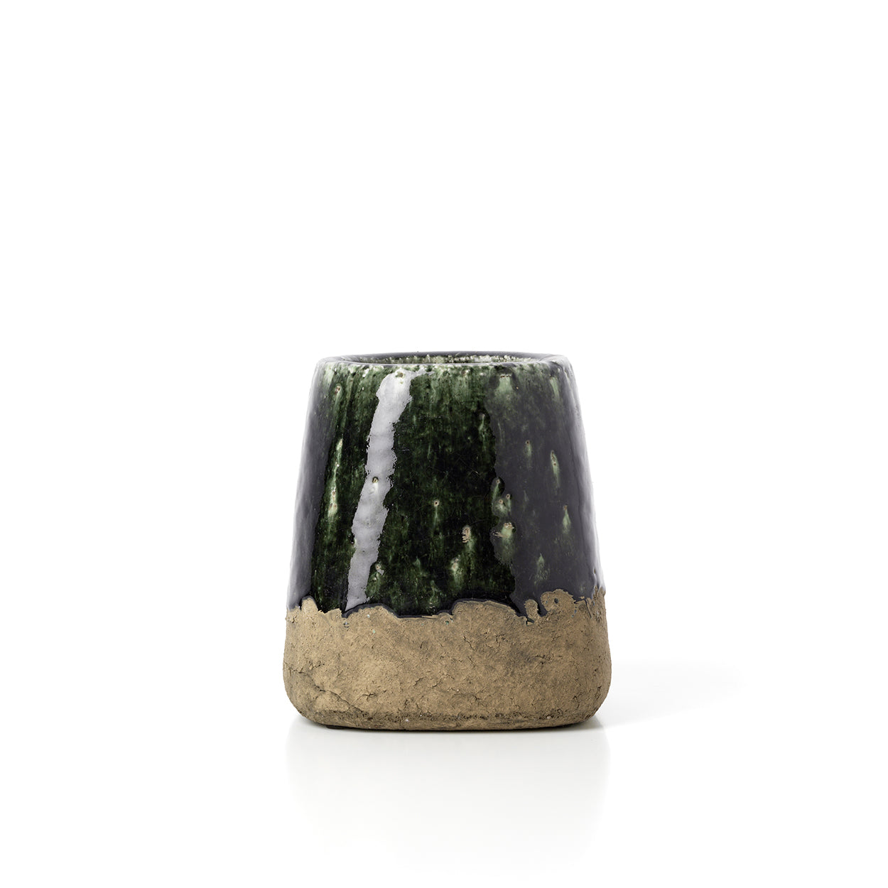 De Moss conische plantenpot - betongroen - S