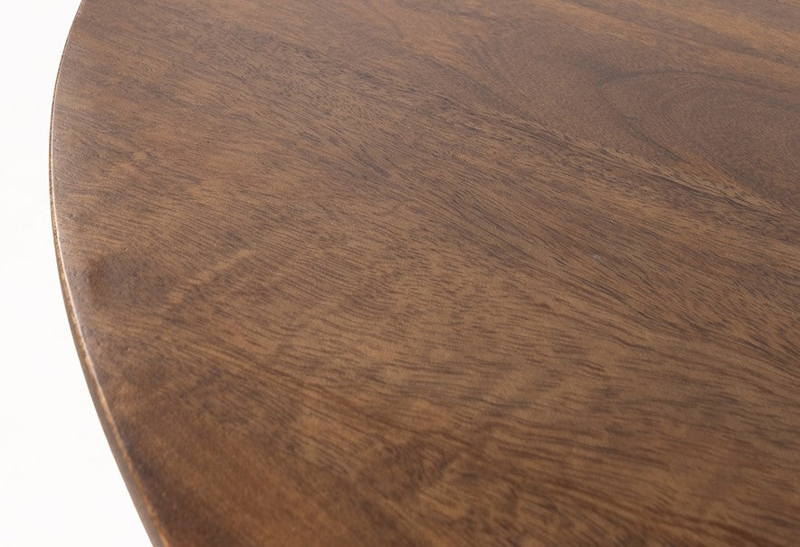 Salontafel Ø90, Mango Bruin Walnoot - Rond