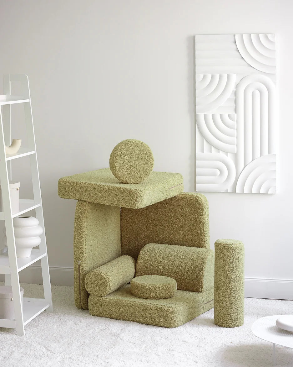 Wigiwama Matcha Settee - speelbank - kinderbank, groen