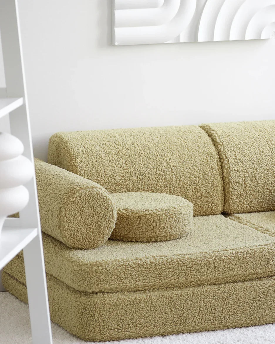 Wigiwama Matcha Settee - speelbank - kinderbank, groen