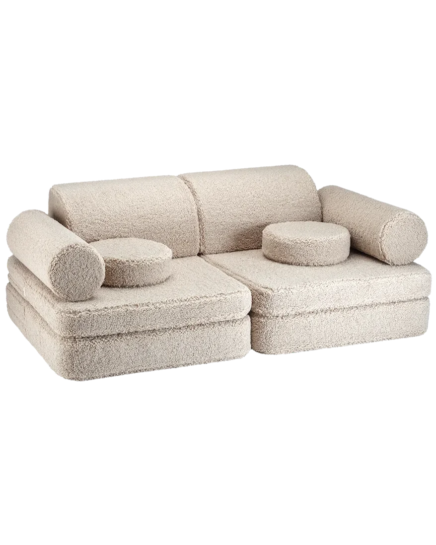 Wigiwama Biscuit Settee - speelbank - kinderbank, creme