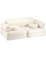 Wigiwama Cream White Settee - speelbank - kinderbank, wit