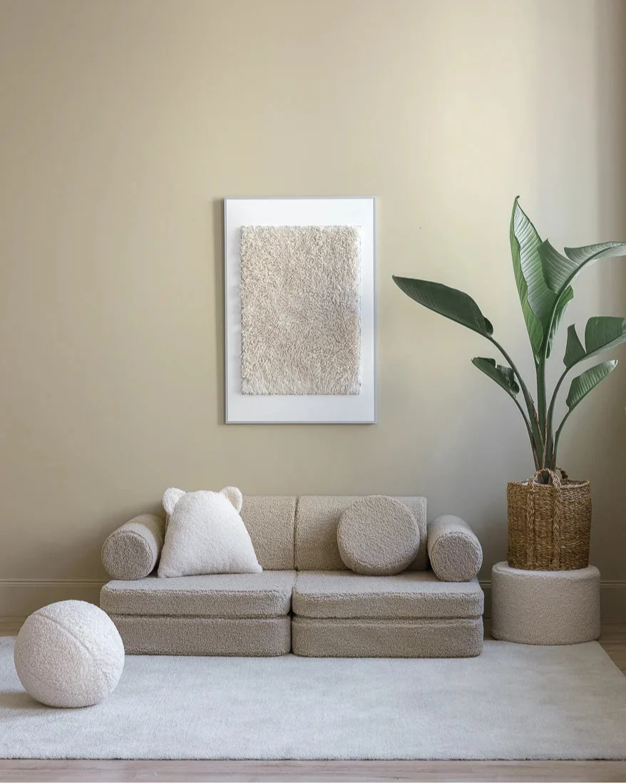 Wigiwama Biscuit Settee - speelbank - kinderbank, creme