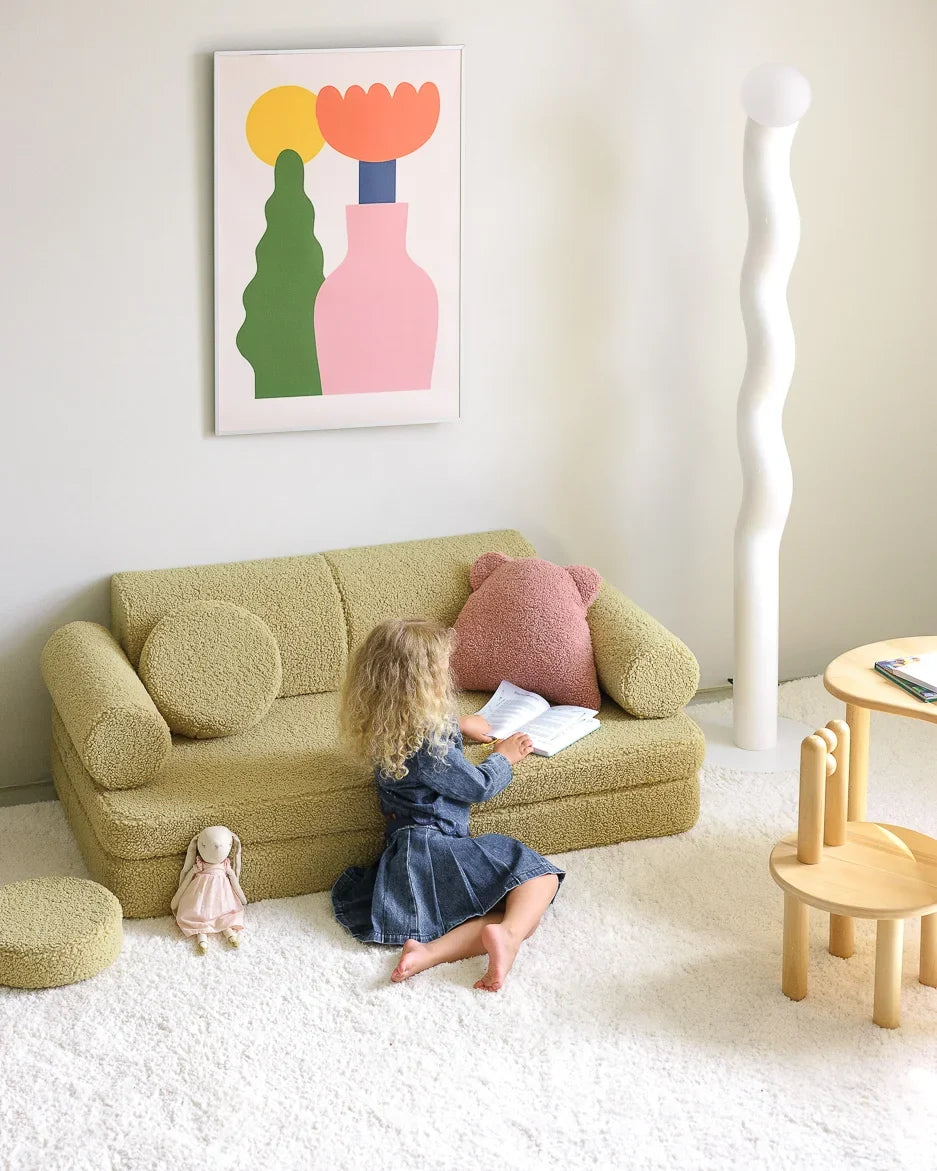Wigiwama Matcha Settee - speelbank - kinderbank, groen