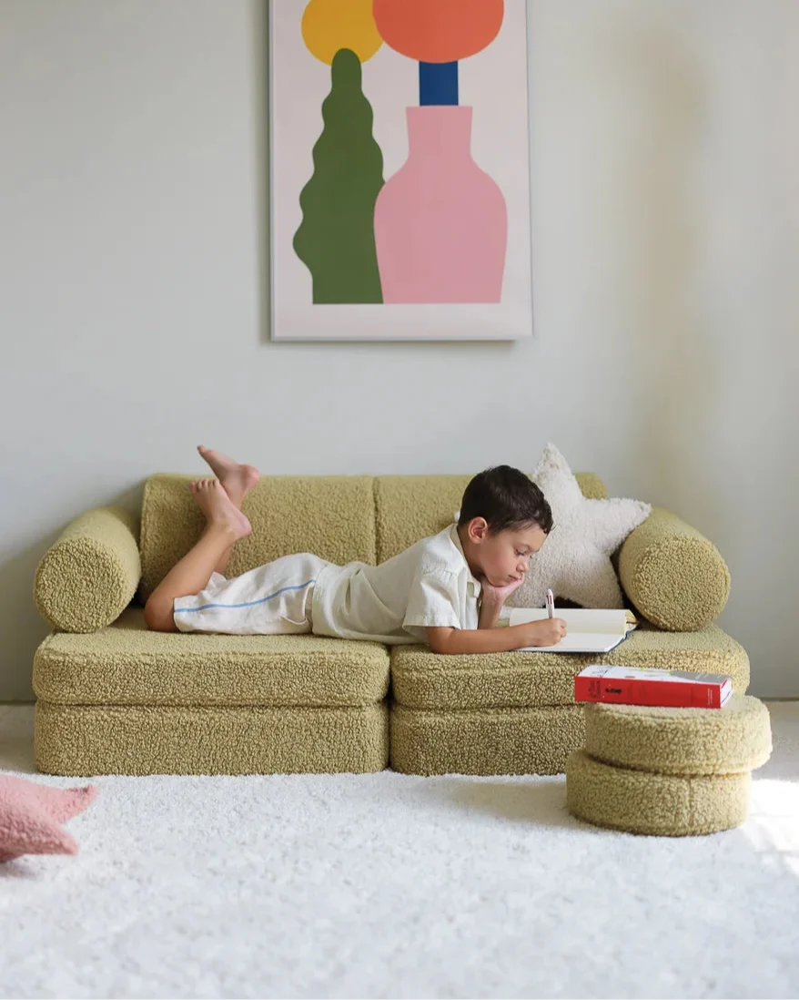 Wigiwama Matcha Settee - speelbank - kinderbank, groen
