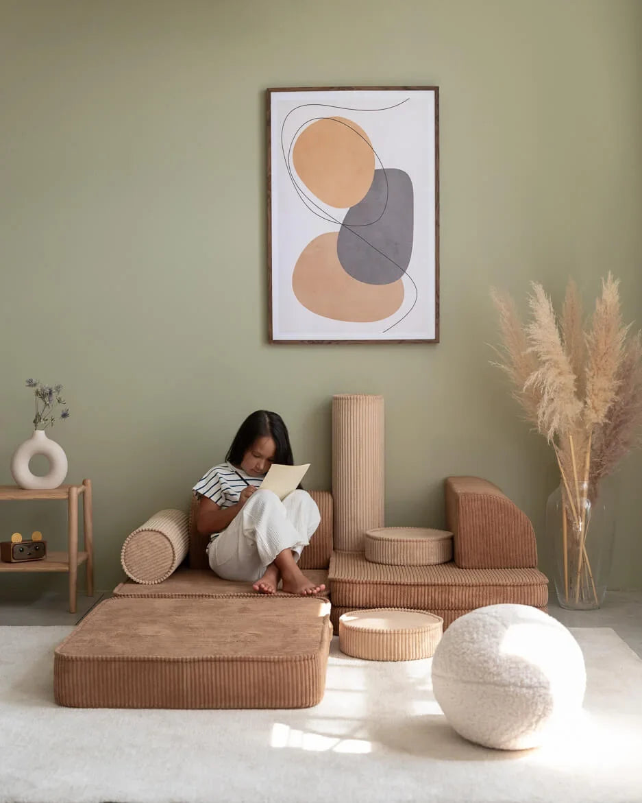 Wigiwama Toffee Settee - speelbank - kinderbank, bruin