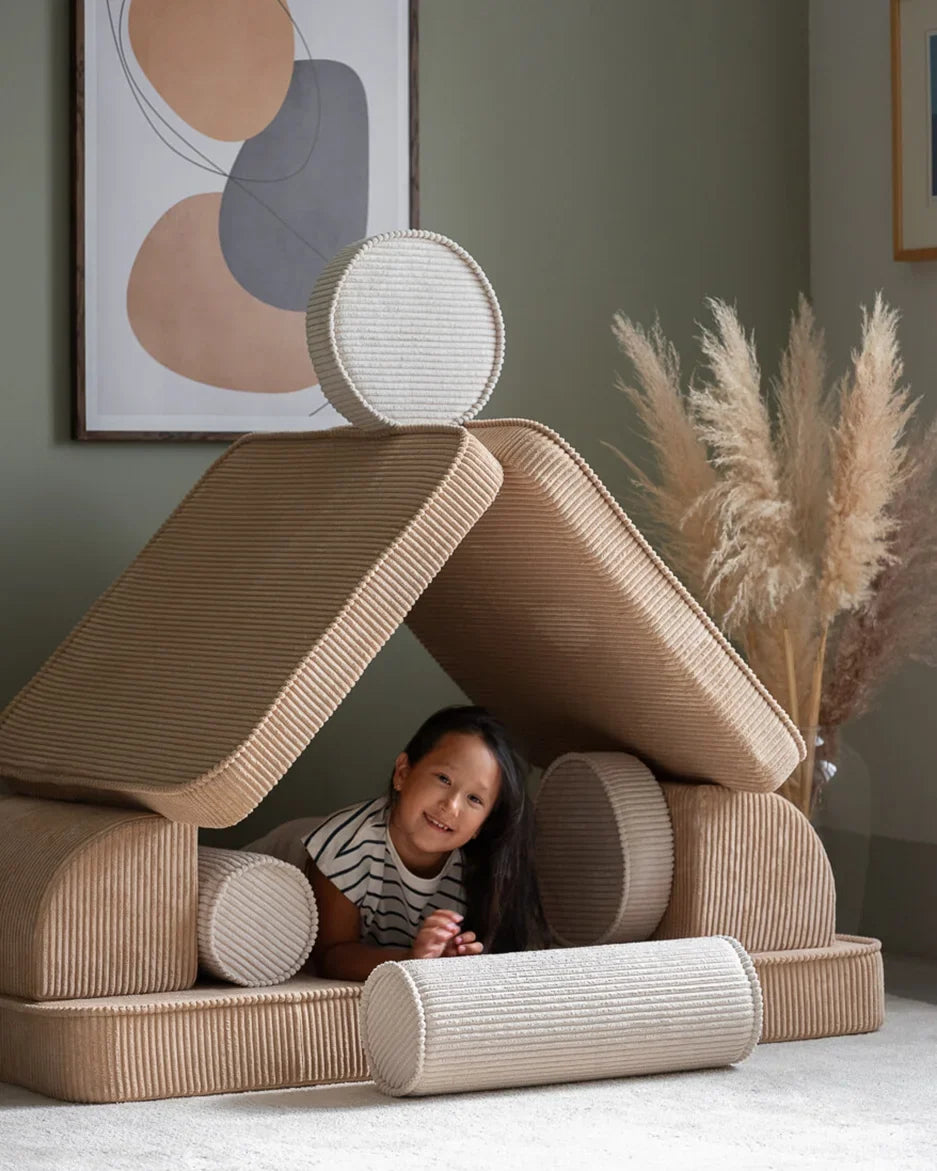 Wigiwama Brown Sugar Settee - speelbank - kinderbank, licht bruin