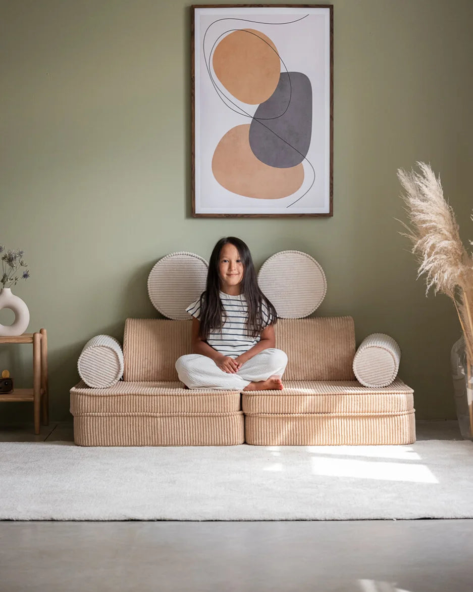 Wigiwama Brown Sugar Settee - speelbank - kinderbank, licht bruin