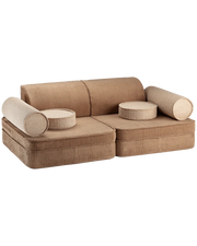 Wigiwama Toffee Settee - speelbank - kinderbank, bruin