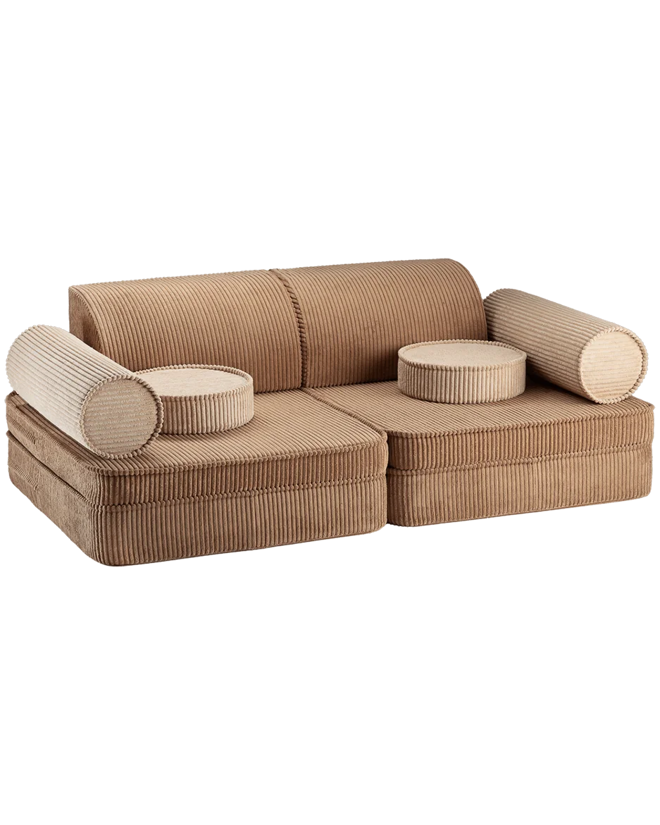 Wigiwama Toffee Settee - speelbank - kinderbank, bruin