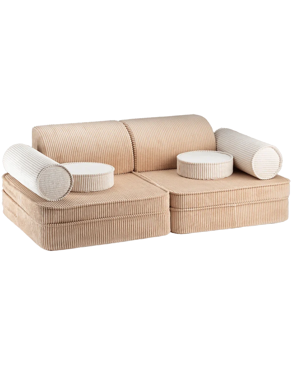 Wigiwama Brown Sugar Settee - speelbank - kinderbank, licht bruin