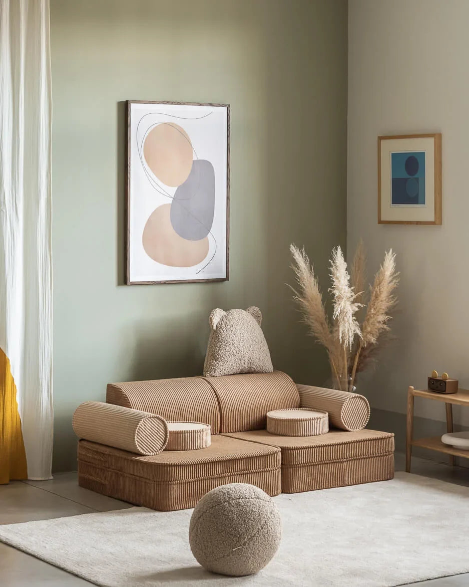 Wigiwama Toffee Settee - speelbank - kinderbank, bruin