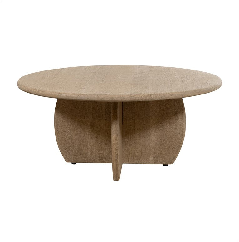 Salontafel Ø90, H40, verweerd acaciahout- Rond
