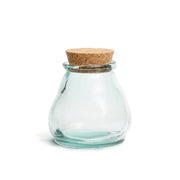 De Belly glazen pot - Blauw - M