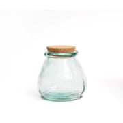 De Belly glazen pot - Blauw - S