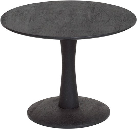 Bijzettafel Ø60, laag, zwart
