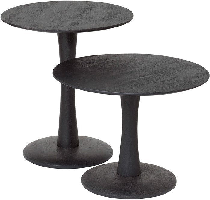 Bijzettafel Ø60, laag, zwart