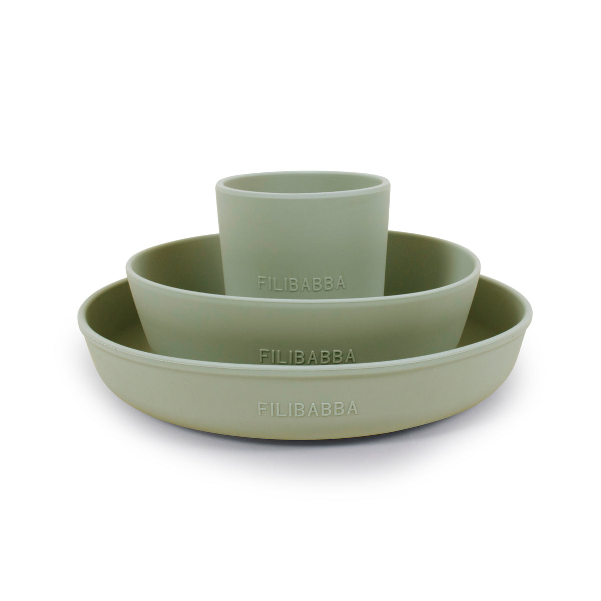 Siliconen dinnerset - groen