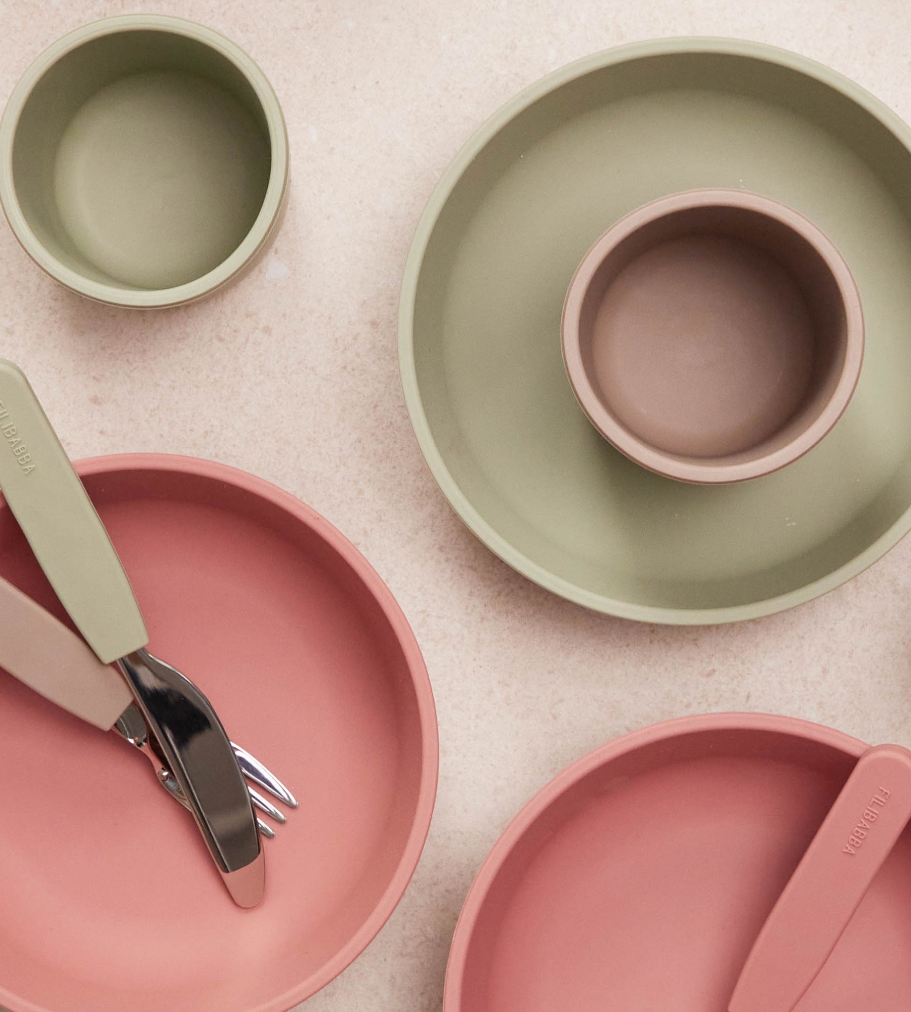 Siliconen dinnerset - groen