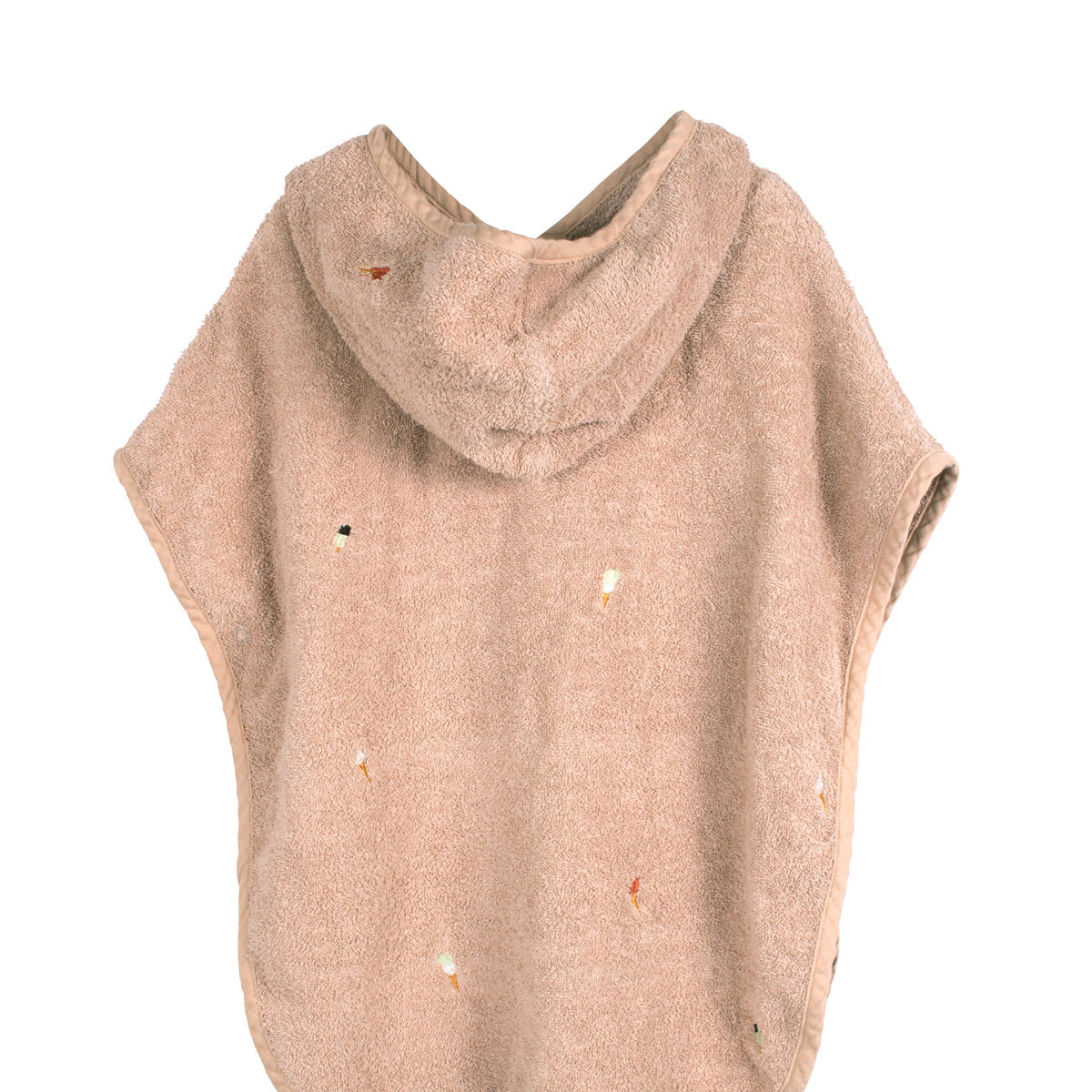Geborduurde strandponcho GOTS - Frappé