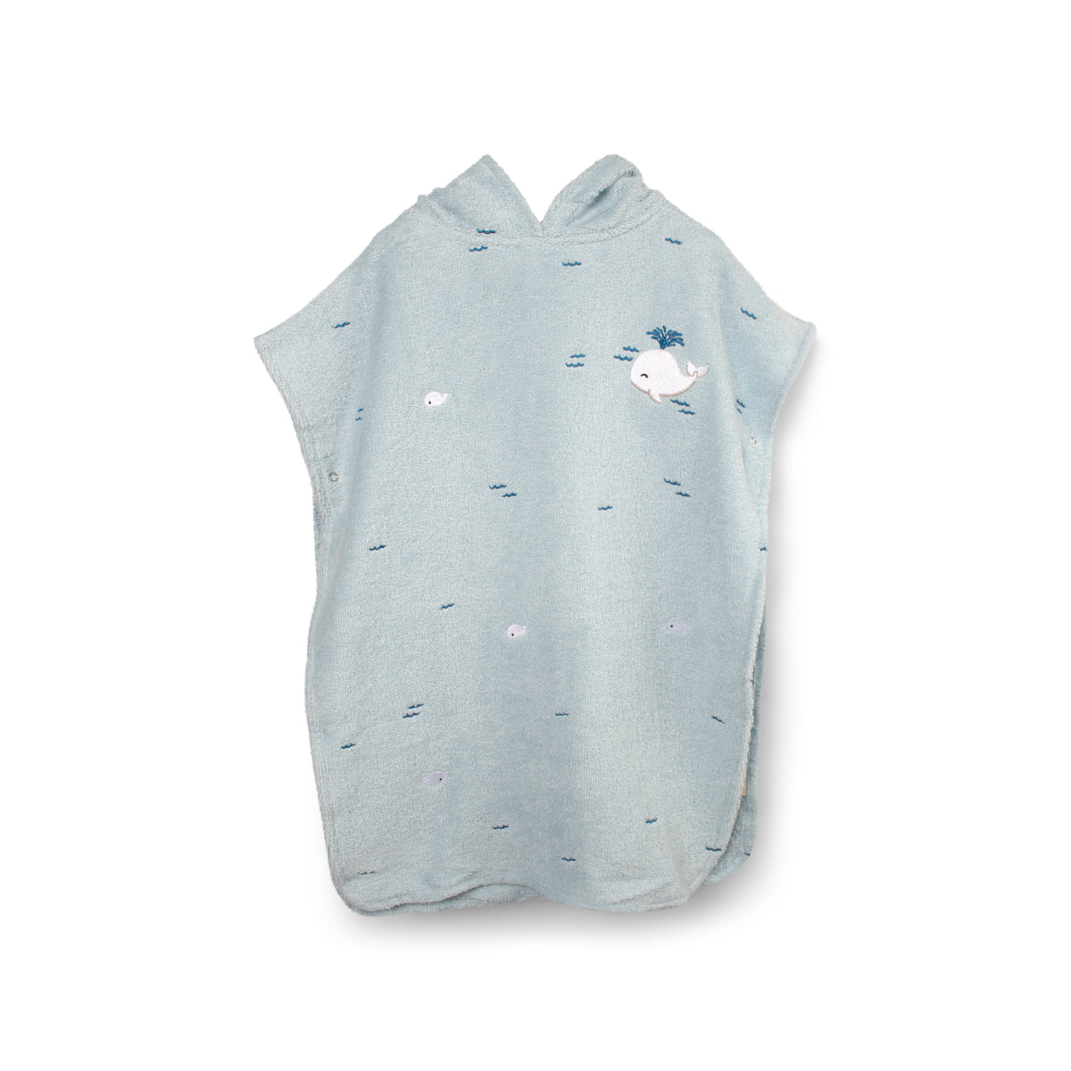 Geborduurde poncho GOTS – Walvisverhalen van Christian