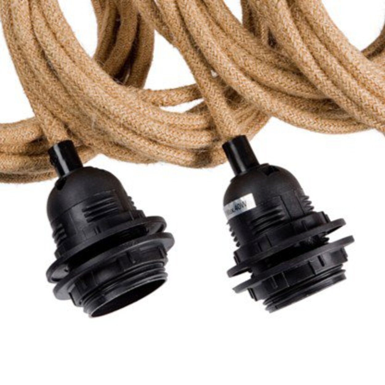 Plafondlampen met fitting - natuurlijk zwart - 5 fittingen