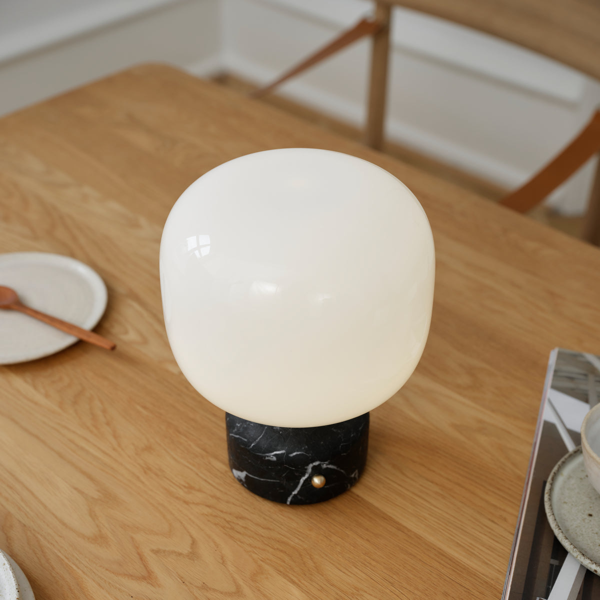 MEEMO draagbare lamp zwart marmer
