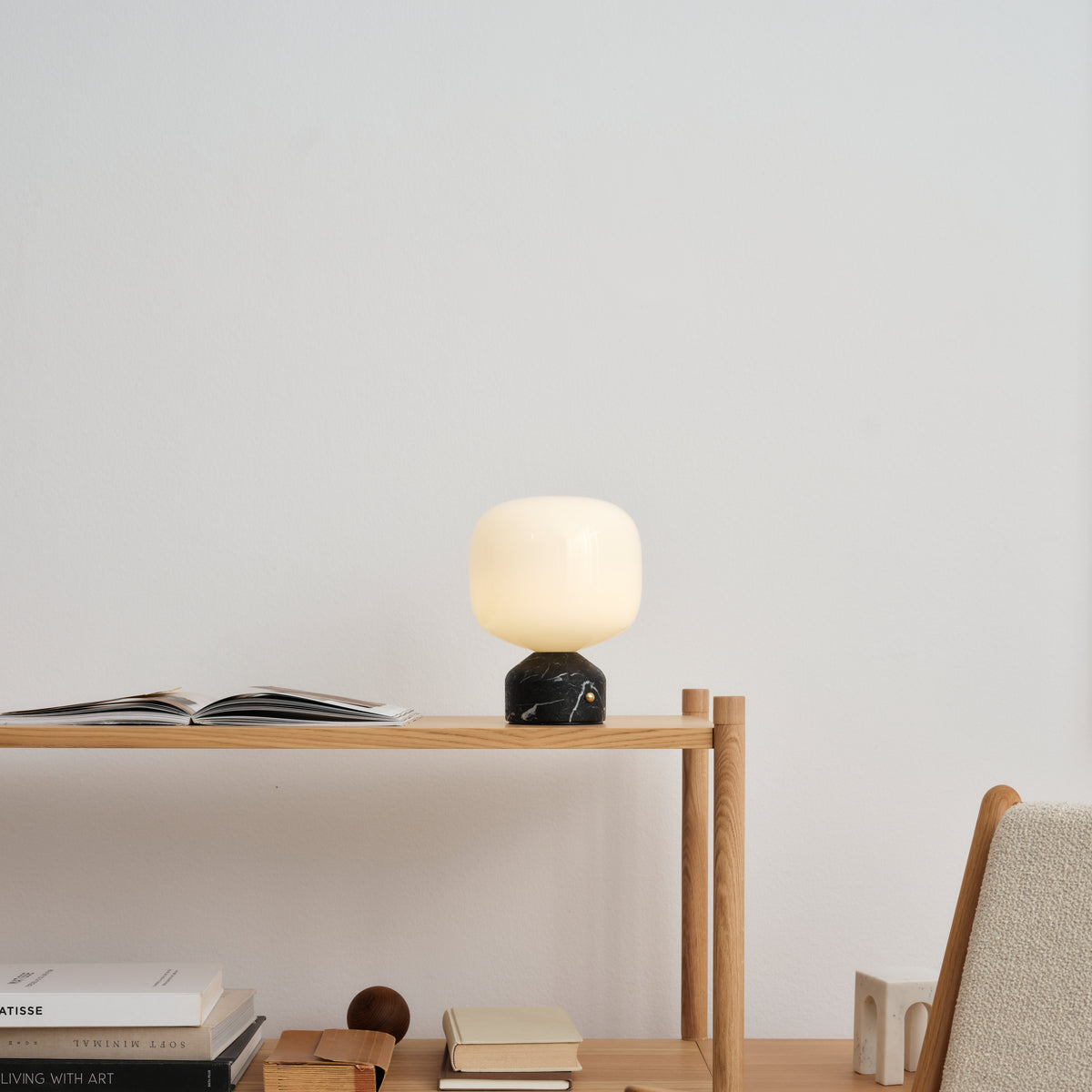 MEEMO draagbare lamp zwart marmer