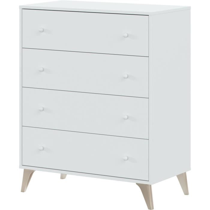 Ladekast - Sweet - 4 lades - Wit - 95 x 77,5 x 40 cm