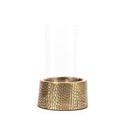 De Croco-kandelaar met glas - messing - M