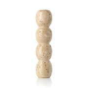 De Travertijn Totem Kegelkandelaar - Beige - L