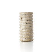 De Travertijn Ribbel Theelichthouder - Beige - L