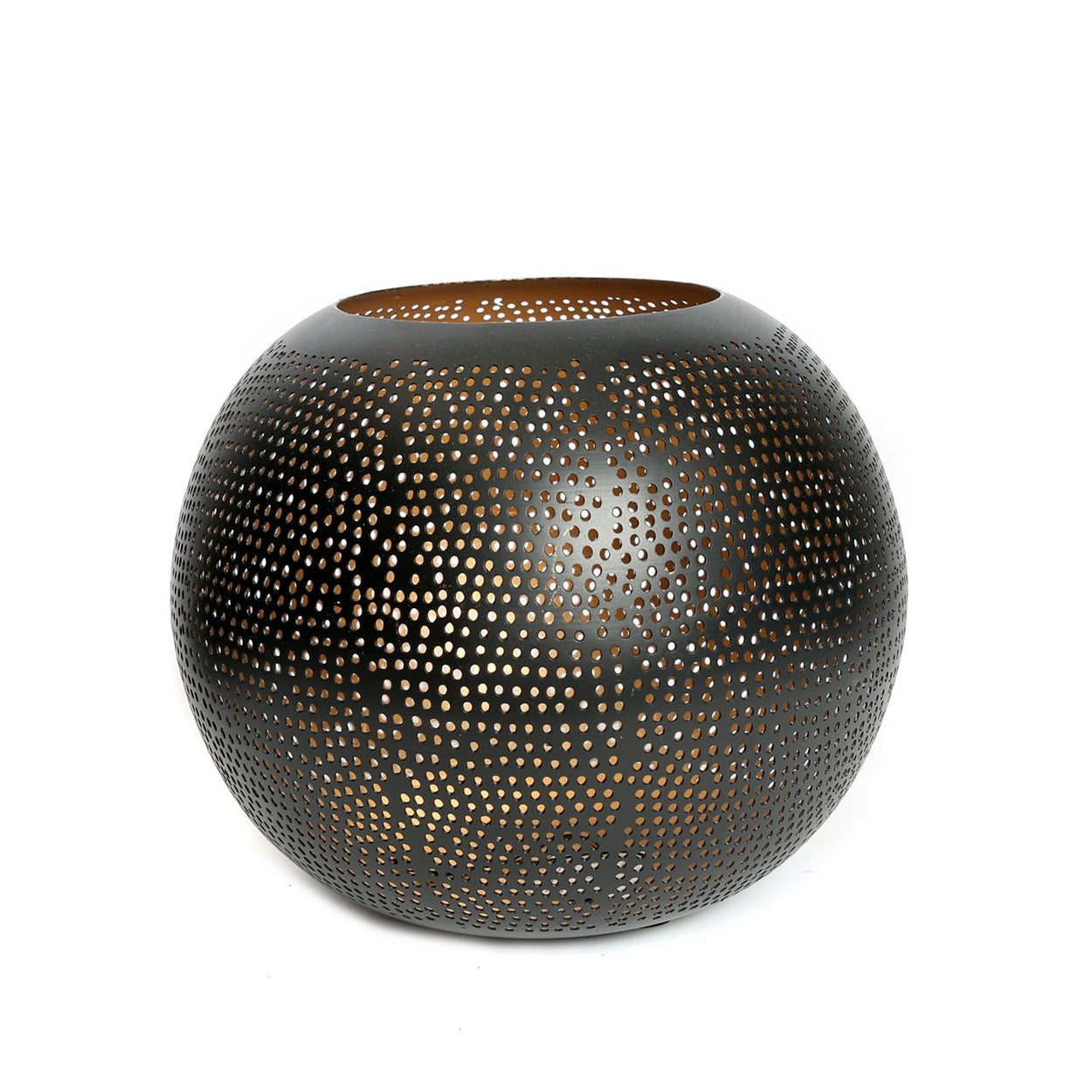 De doorboorde bal - zwart goud - L