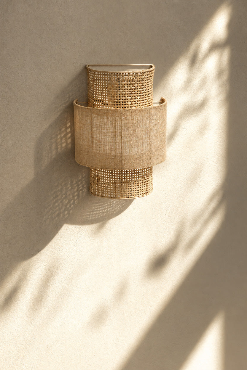 De Bolly Jute Wandlamp - Naturel - M