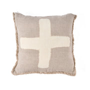 De Ivoor Kruis kussenhoes - naturel wit - 50x50
