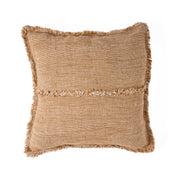 De Sahara kussenhoes met franje - naturel bruin - 50x50