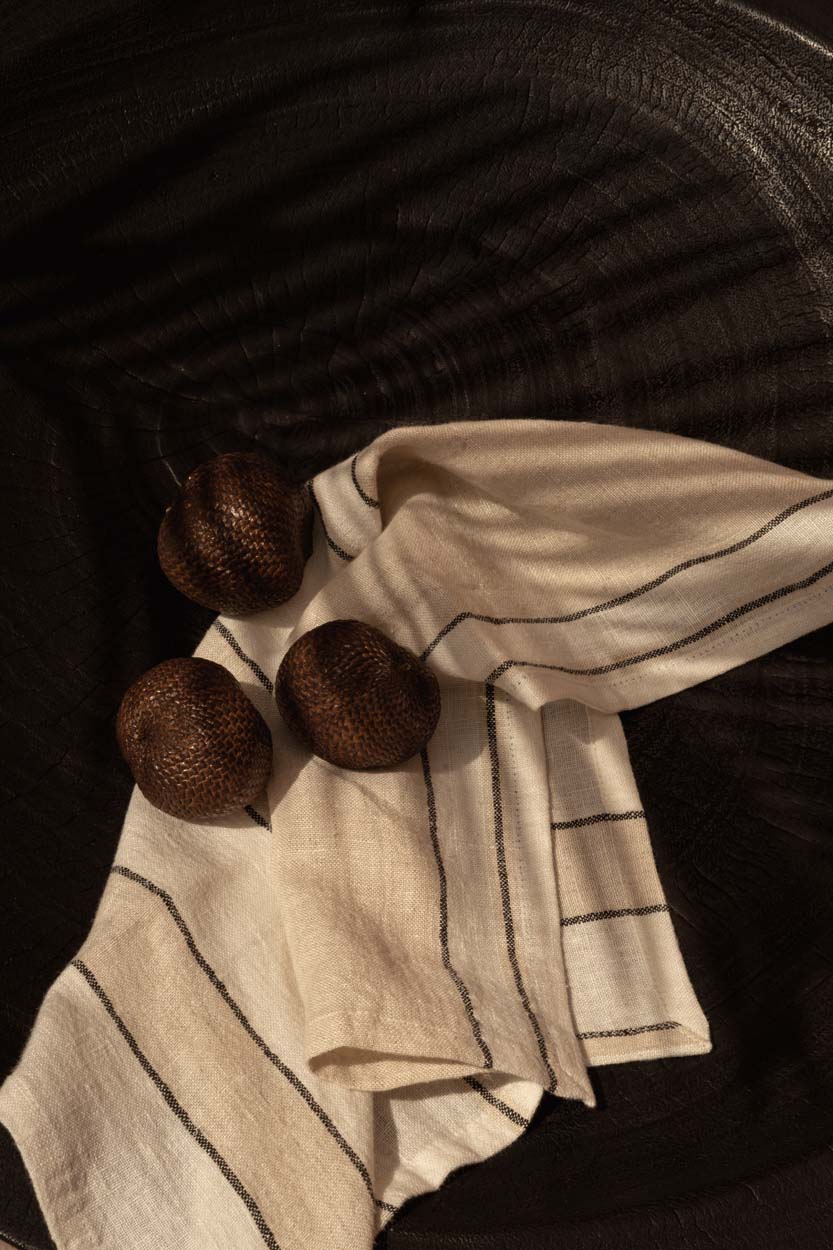 De Lint Biscuit-servet - natuurlijk zwart - 45x45