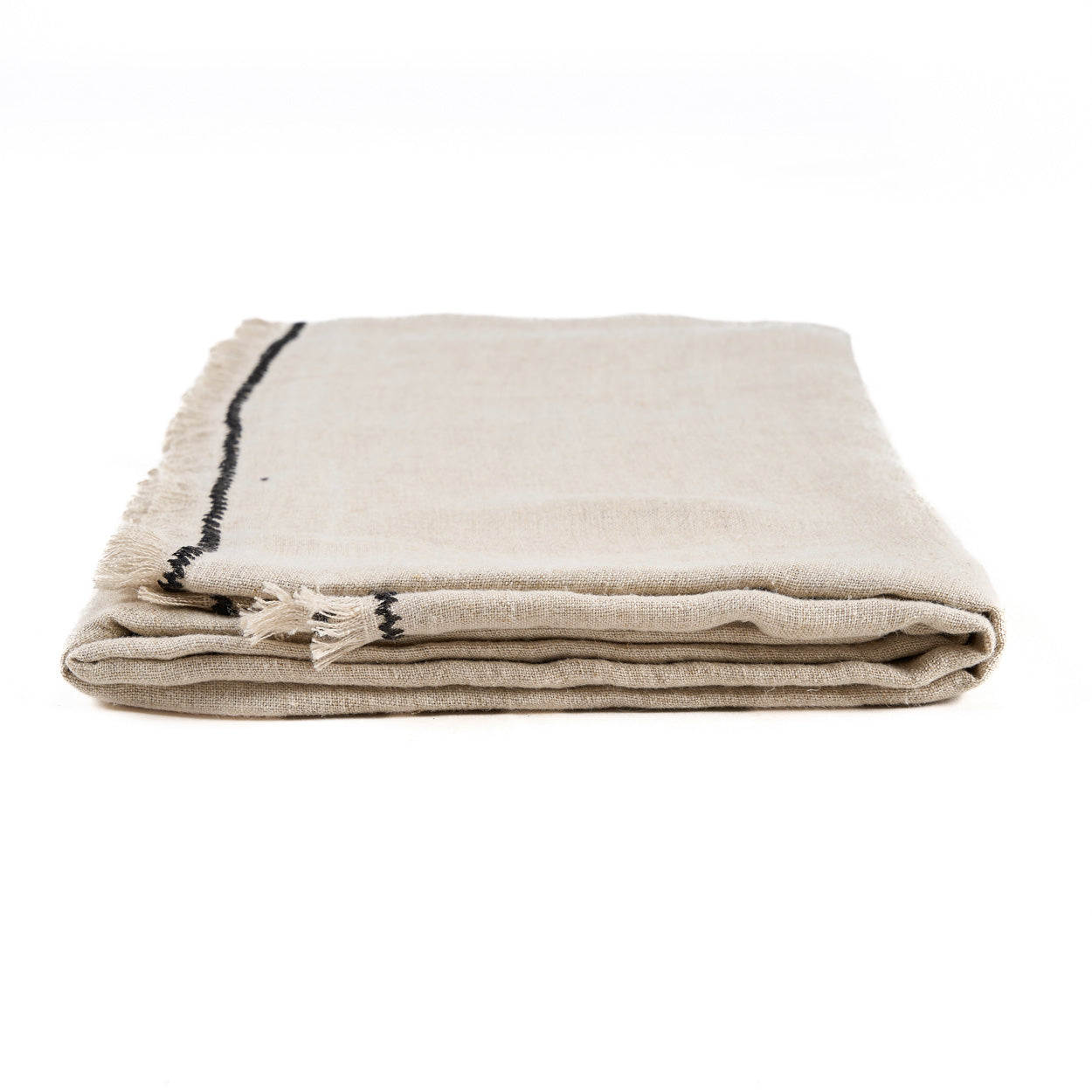 Toscaanse tafelkleed - naturel zwart - 150x300