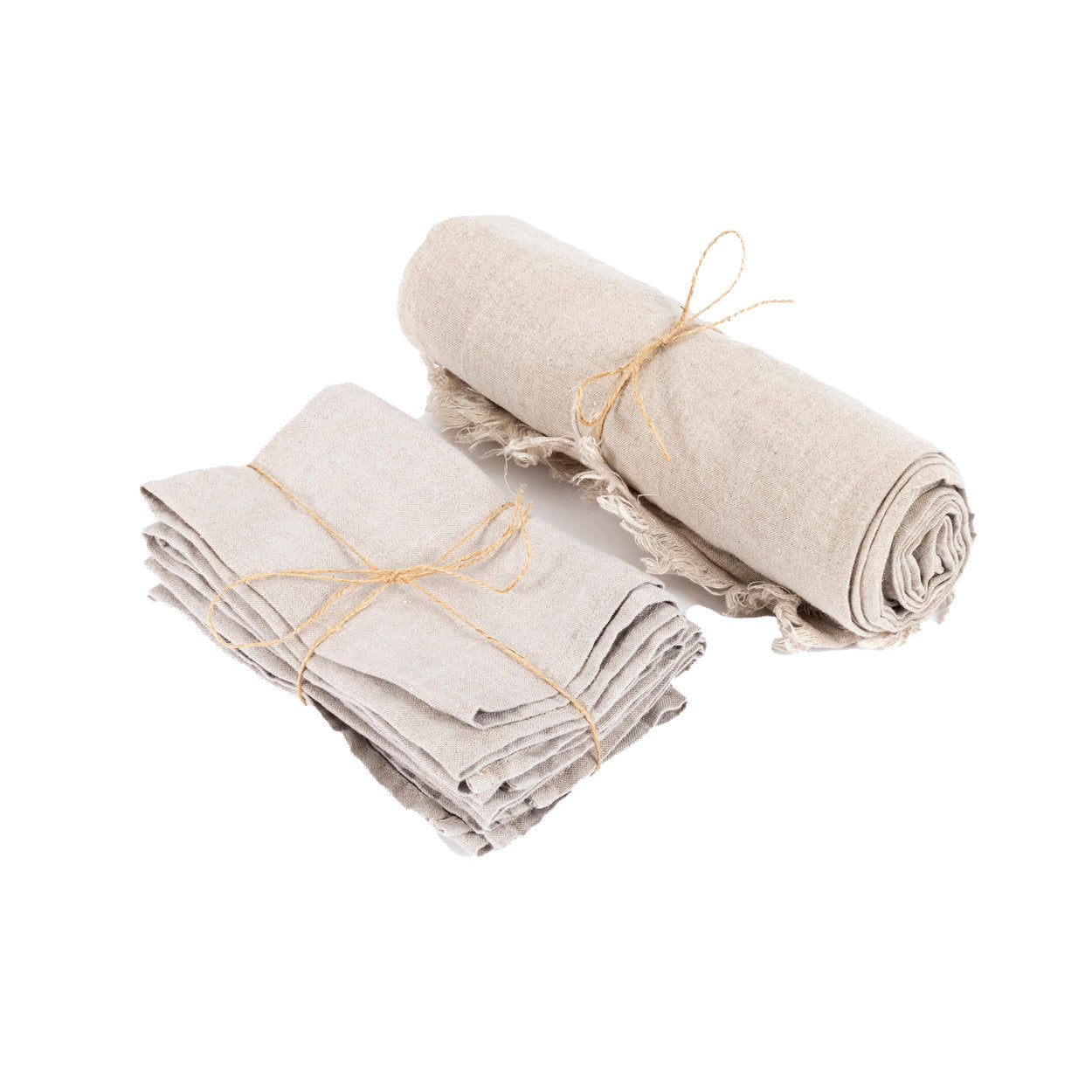 Het linnen tafellaken - beige - 150x250
