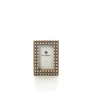 De diamantgeslepen lijst - wit-bruin - 5x7