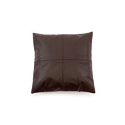 De leren kussenhoes met vier panelen - Choco - 40x40