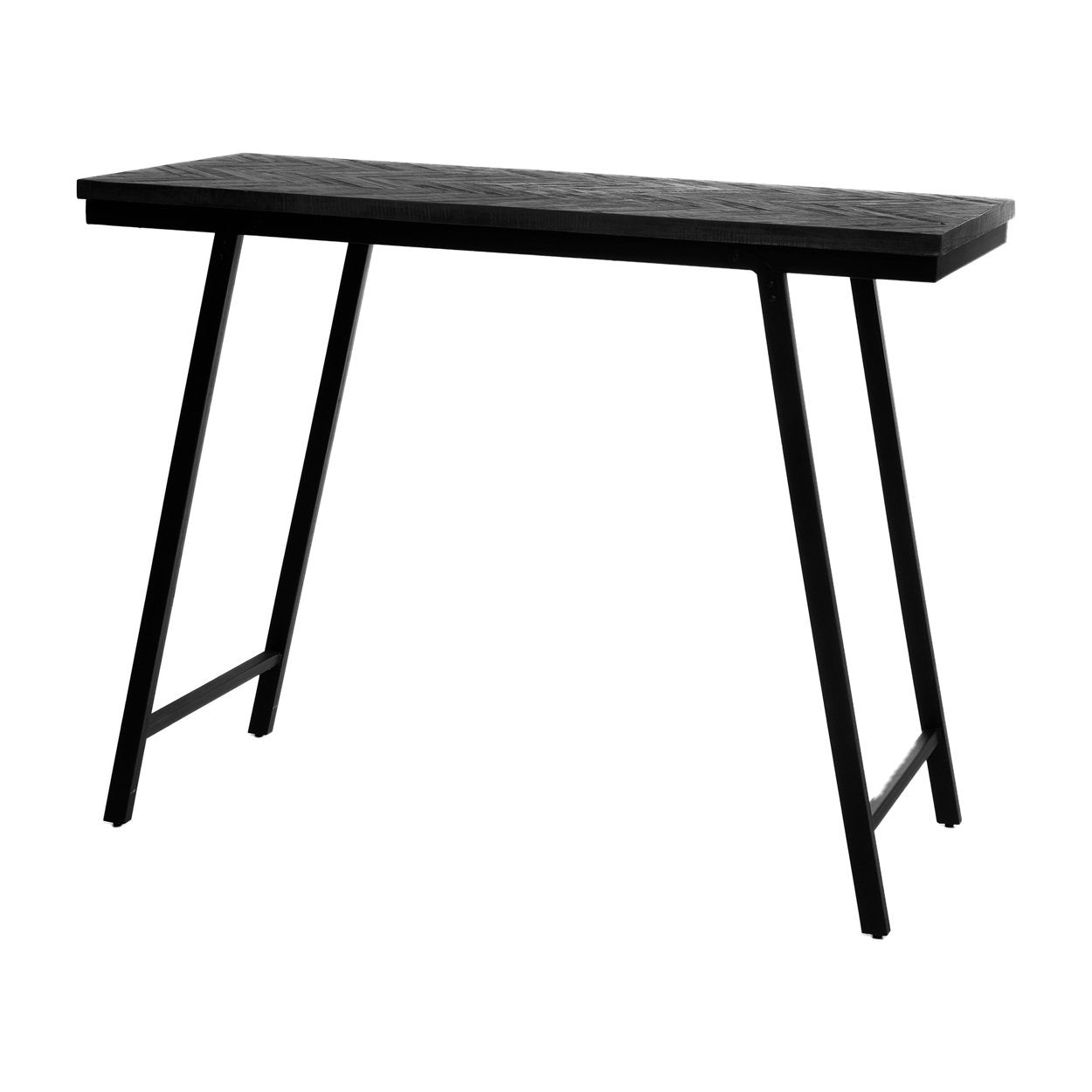 De Visgraat Hoge Tafel - Zwart - 140 cm