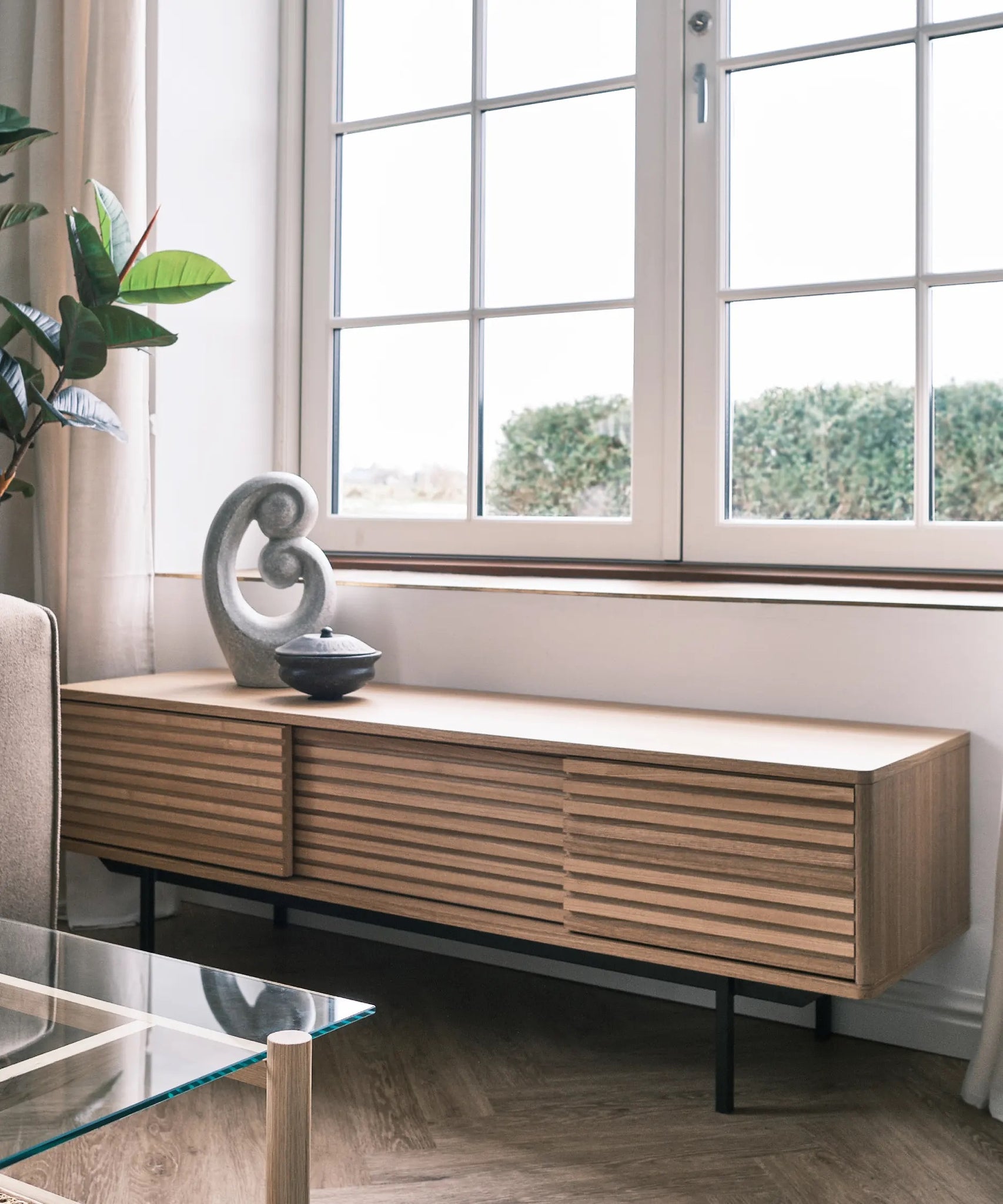 Sense tv-meubel - naturel essenhout