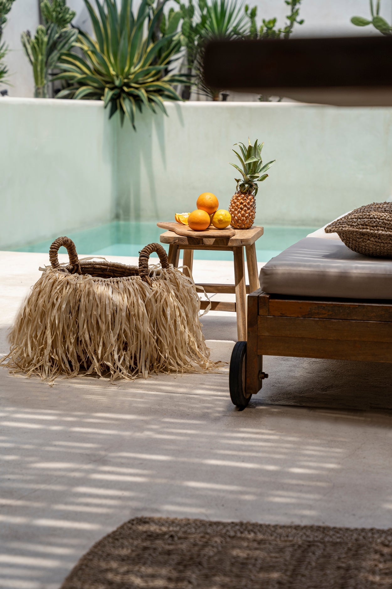 De raffia mand - L