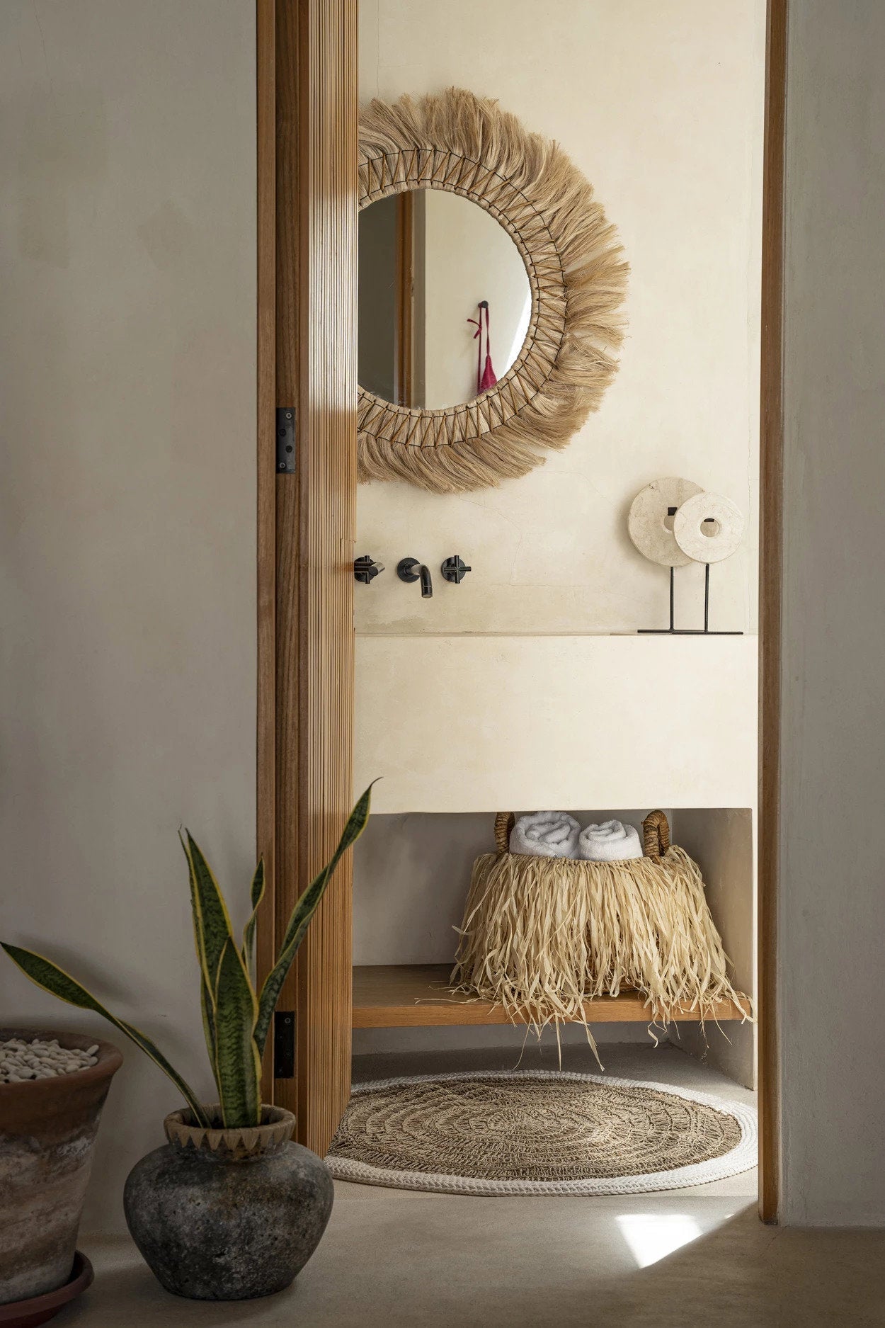 De raffia mand - M