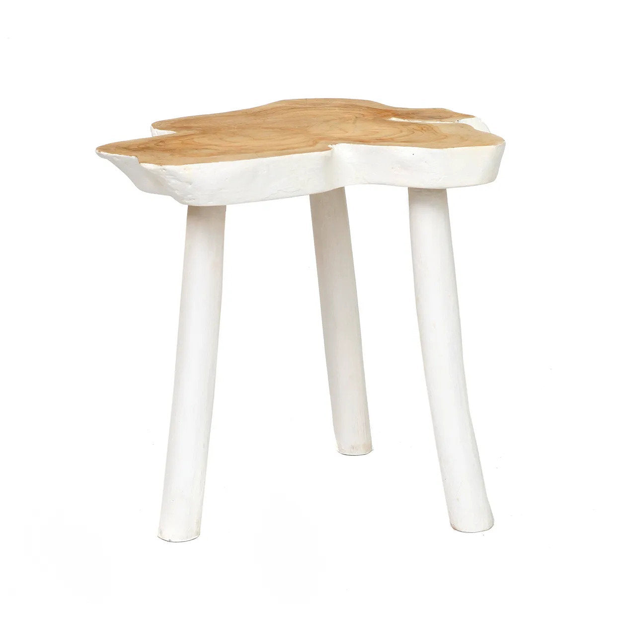 De organische bijzettafel - natuurwit