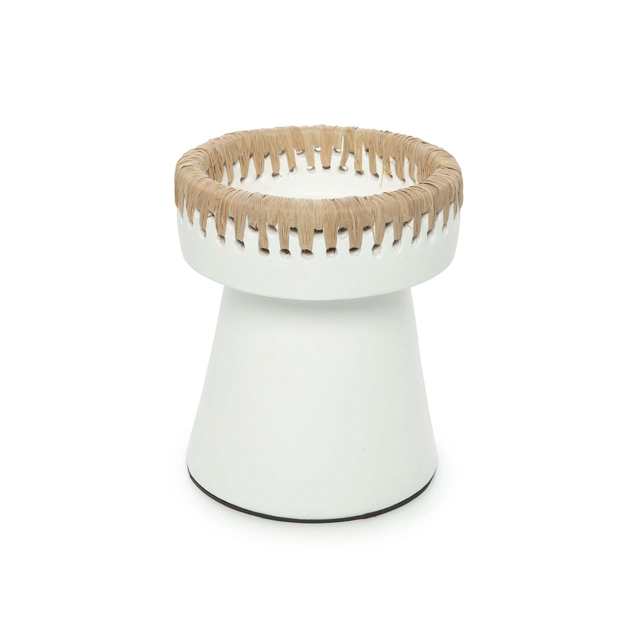 De mooie kaarsenhouder - wit naturel - M