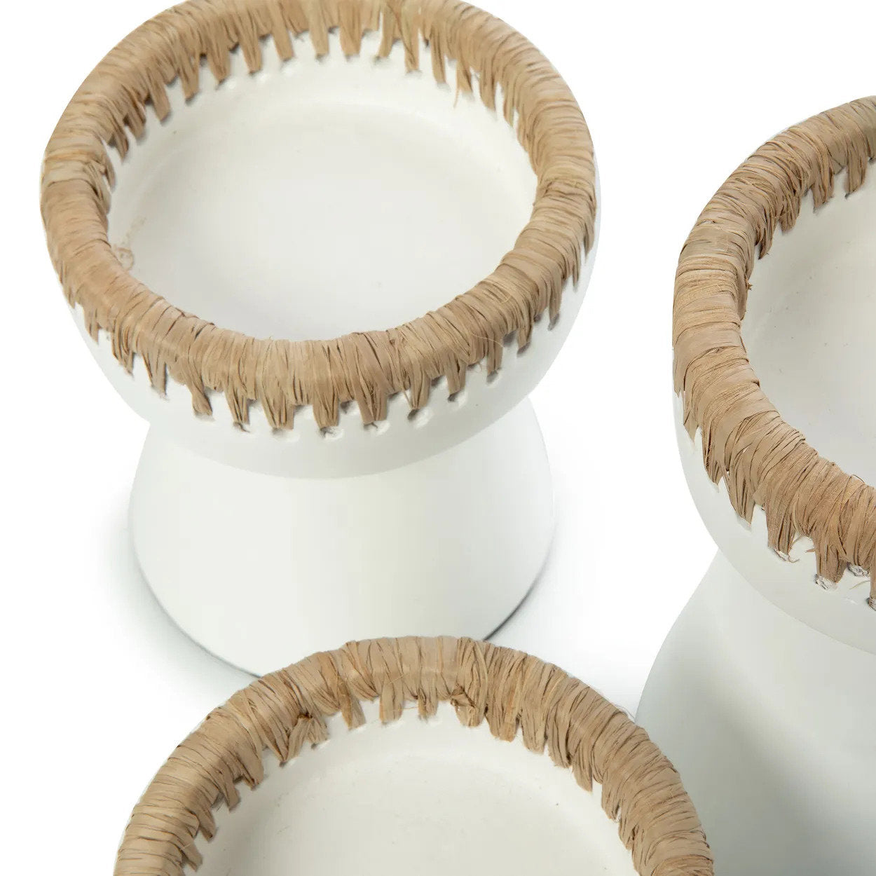 De mooie kaarsenhouder - wit naturel - M